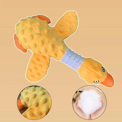 Dog Toys For Aggressive Chewers Duck Shape Aggressive Puppy Chew Toy Bite-Resistant Squeaky Animals Entertainment Companion For