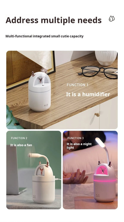 Mini Cute Pet Desktop Humidifier USB Small Car Air Freshener Bedroom Air Humidifier Portable Home Office Aromatherapy Device