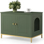 Modern Cat Litter Box Enclosure with Metal Frame for Indoor Use Pet Washroom Furniture Designed to Fit Most Litter Boxes Stylis