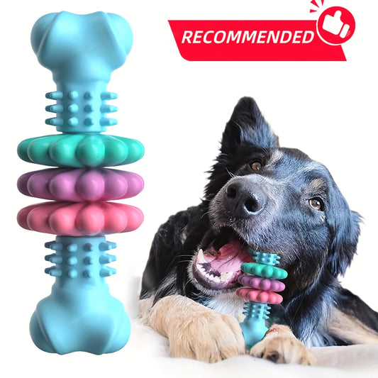 Durable TPR Dog Chew Bone for Aggressive Chewers Teeth Cleaning Toy for Small Medium Dogs Boredom Relief Training Toy Chew Extra