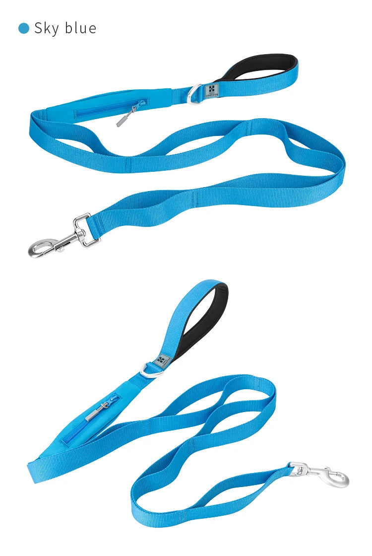 SMALL COMBINATION Lightweight Dog Leash for Small, Medium, Large Double Handle Dog Leash Puppy Pocket Designer running Pet Leash