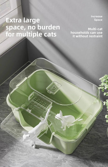 Large Size  Litter Box Full Enclosure Anti Odor Anti Splaing Cabinet  Toilet  Poop Pan Supplies Pet Care Accories