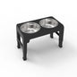 Dog Feeder Stand Elevated Adjustable, Stainless Steel Bowls Double, Raised Food Water Bowls for Small Medium Large Dogs