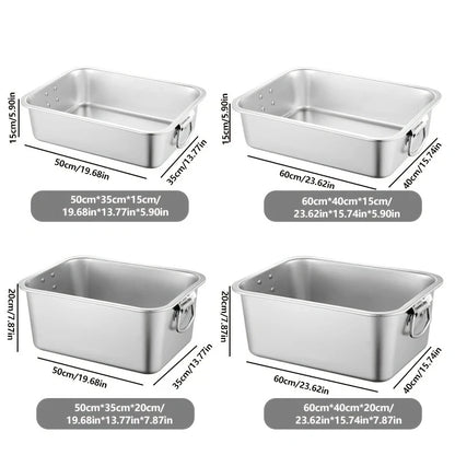 Large Litter Tray With Handles Durable Stainless Steel Litter Box Spacious Low Entry Design For Easy Access To Pet Accessories