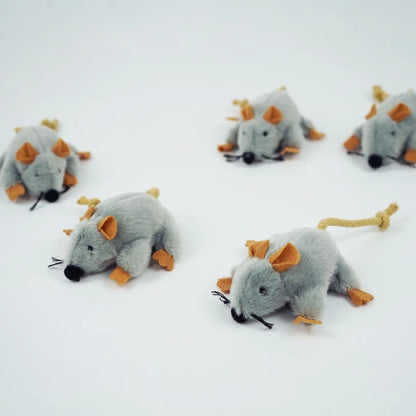 Interactive Cat Toys Plush Mice Playthings Gray Mouse Shape Kitten Toy for Indoor Cat Plush Mouse Cat Toys Cat Chew Toy