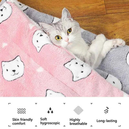 Thicken Cat Mat Breathable Flannel Cat Sleeping Mat Soft Dog Cushion for Small Dog Winter Warm Cat Blanket Snuffle mat dog Puppy