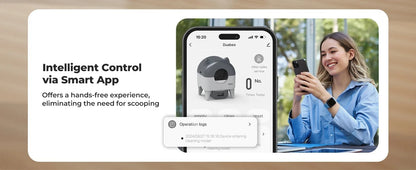 Automatic Cat Litter Box Extra Large Self Cleaning Litter Box with APP Control Odor Control for Multi-Cat Compatible