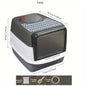 1pc Indoor Cat Litter Box Closed Pet Poop Box Sand and Splash Resistant Open Cat Toilet Cat Litter Box with Removable Top Lid