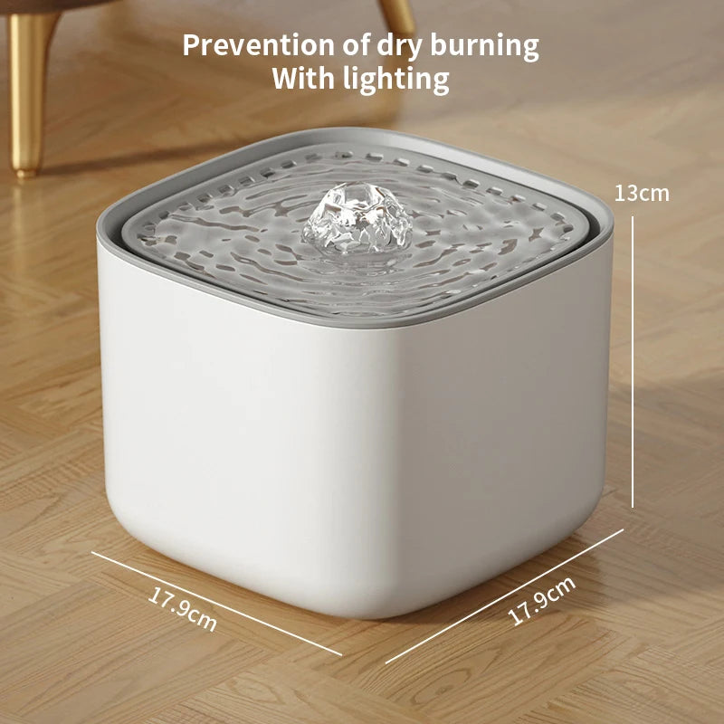 Cat Water Fountain Auto Recirculate Filter Large Capacity Filtring Pet Cat Water Drinker USB Electric Mute Cats Water Dispenser