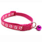 1Pc Colorful Cute Bell Collar Adjustable Buckle Cat Collar Pet Supplies Footprint Personalized Kitten Collar Small Dog Necklace