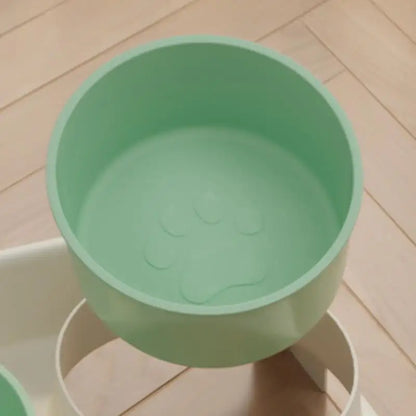 Food Feeders Pet Double Bowls Feeder Adjustable Height Cats Dogs Drinker Water Bowl Dish Elevated Feeding Supplies