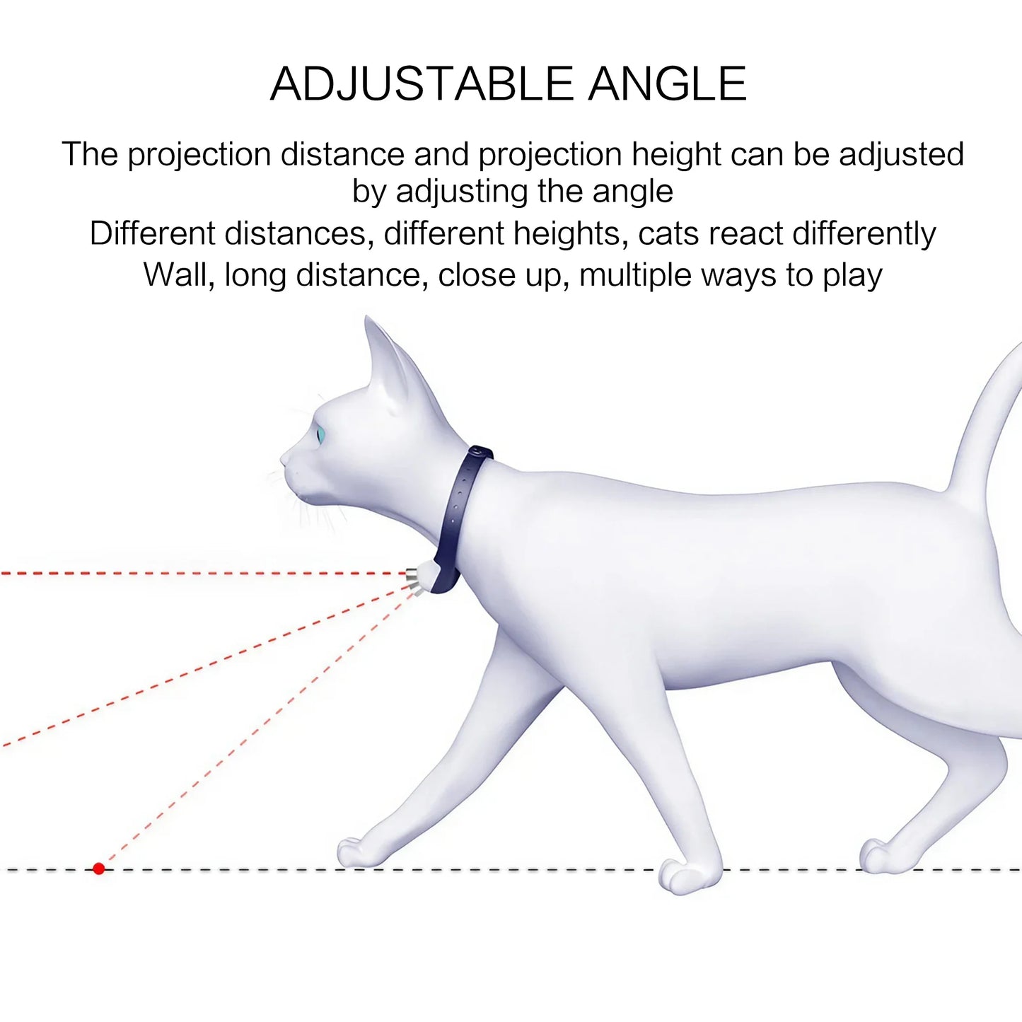 Laser Tease Cat Toys Automatic Collar Interactive Pet Self Play Smart Cat Entertainment Toy