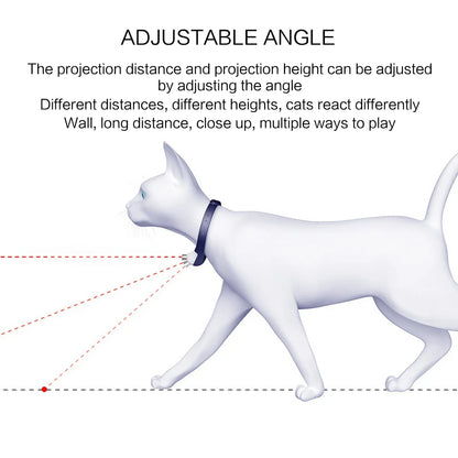 Laser Tease Cat Toys Automatic Collar Interactive Pet Self Play Smart Cat Entertainment Toy