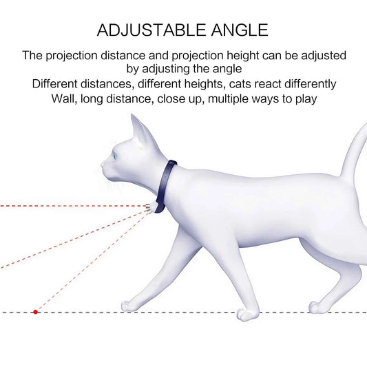 Laser Tease Cat Toys Automatic Collar Interactive Pet Self Play Smart Cat Entertainment Toy