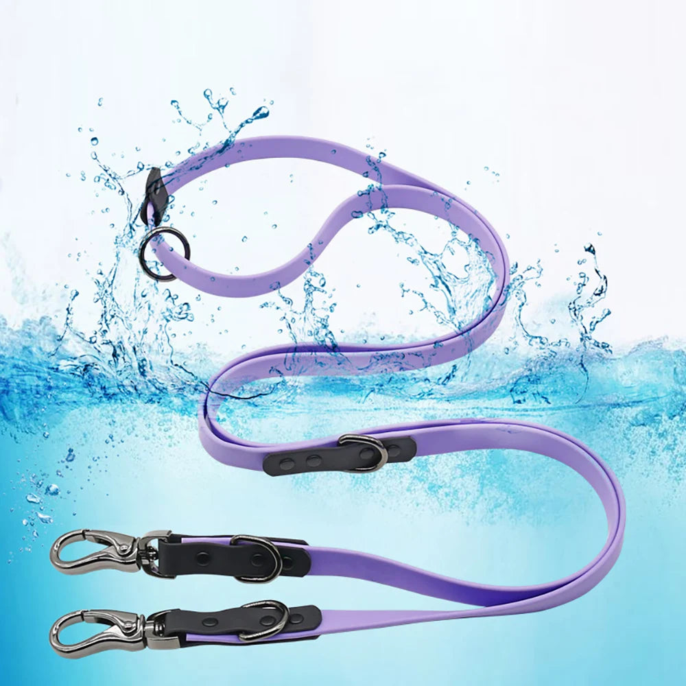 Waterproof Dog Leash with 2 Hooks for Walking,Adjustable for Traffic Control Safety Durable and Odor Proof for Medium Large Dogs