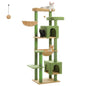 Tall Cat Tree for Indoor Cats Big Cat Tower with Super Large Hammock Cat Climbing Tree with Scratching Posts Condo House Black