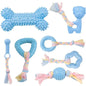 Durable Squeaky Dog Chew Toys - TPR Non-Toxic Puppy Teething Bones, Various Shapes to Satisfy Chewing Instinct
