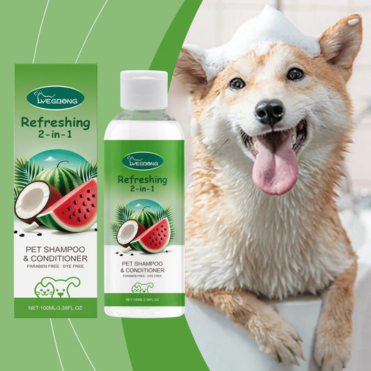 YEGBONG 2-in-1 Pet Shampoo Conditioner for Dog Moisturizing Hypoallergenic Long-Lasting Scent Coat Care Cleansing Bath Liquid - Pet Suppie