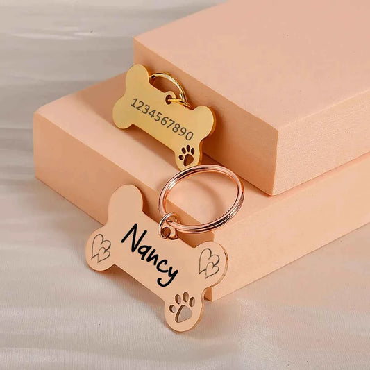 1pc Creative love Customized Name Personalized Dog Tags Customized Dog Collar With Name For Puppy
