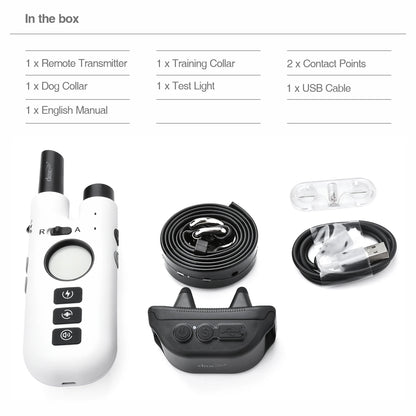 Dog Training Bark Collar 2 in 1 No Bark Control Collar 800M Rechargeable Dog Electric Collar Remote Waterproof Dog Pet Product
