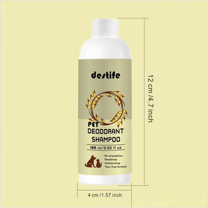 New Cat Dog Shampoo Bath Body Wash Conditioner 3-in-1 Oatmeal Flavour Leave Scent Fragrance Deodorizing Pet Cleaning Products