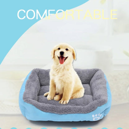 Large Winter Dog Bed Square Plush Cat Nest Kennel All Season Washable Dog Sofa Waterproof Mattress Cat Bed for Medium Dogs