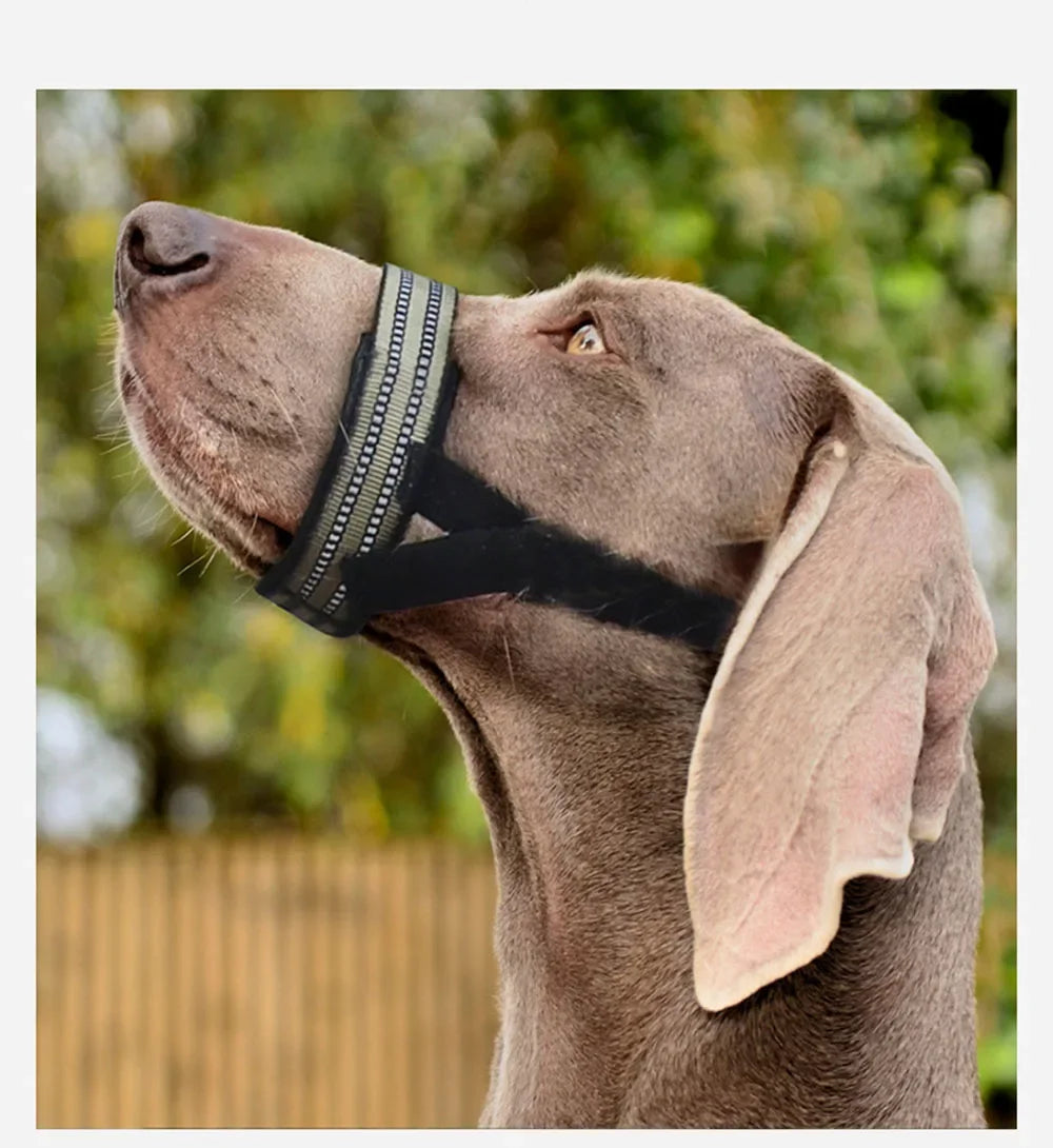 Breathable Pet Mouth Cover Adjustable Tactical Dog Muzzle Anti Bite Semi Closed Dogs Mask for Puppies Pet Large Dogs Accessories
