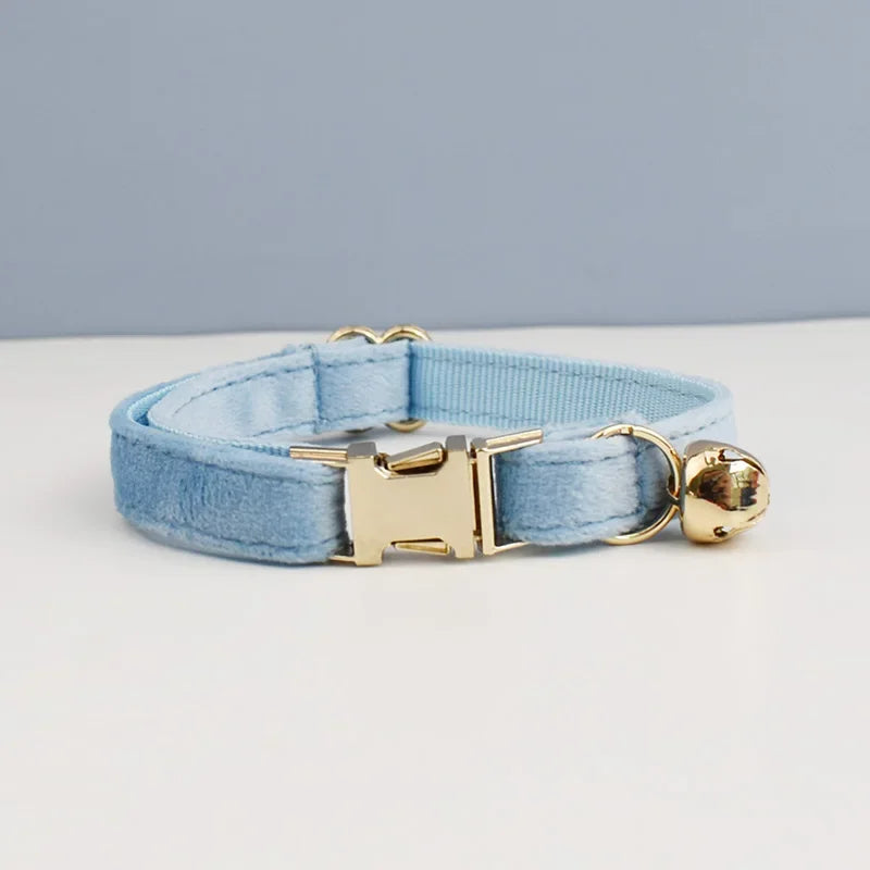 Cute Bowknot Cat Collar Personalized Cat Collar with Bell Engraving ID Tag Nameplate Kitten Collars Necklace