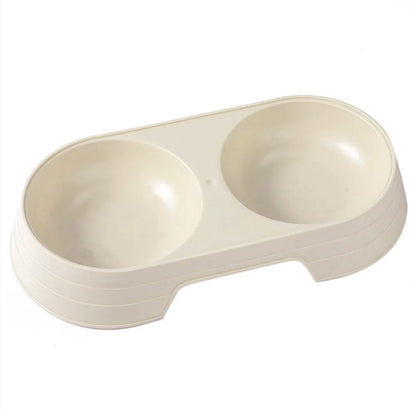 Double Pet Bowls 2 in 1 Candy Color Dog Food Water Feeder Pet Drinking Dish Feeder Cat Puppy Feeding Supplies Pet Accessories
