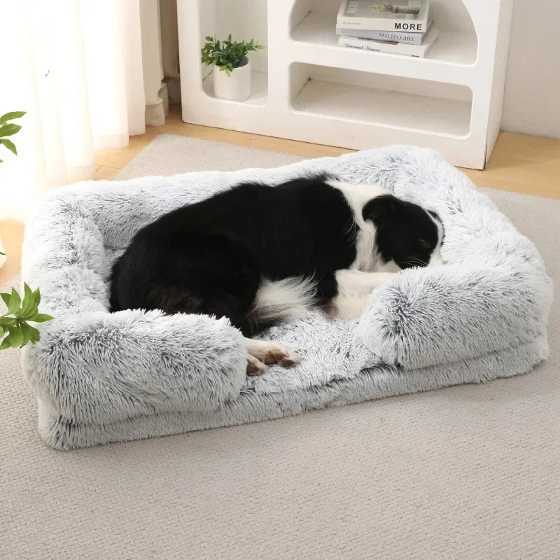Luxury Winter Warm Large Dog Sofa Bed Dog Kneel Cat Mats House Cushion Pet Sleeping Sofa Beds Mat for Medium and Small Dogs