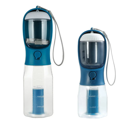 3 in 1 Dog Water Bottle with Poop Bag Dispenser Portable Pet Feeder for Cat Dog Bowl Outdoor Puppy Drinking Bowl Food Container