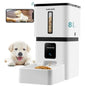 Automatic Dog Feeder with Camera for Home Use: 5G WiFi Connectivity Easy Setup 8L Capacity Motion Detection Smart Cat Food Disp
