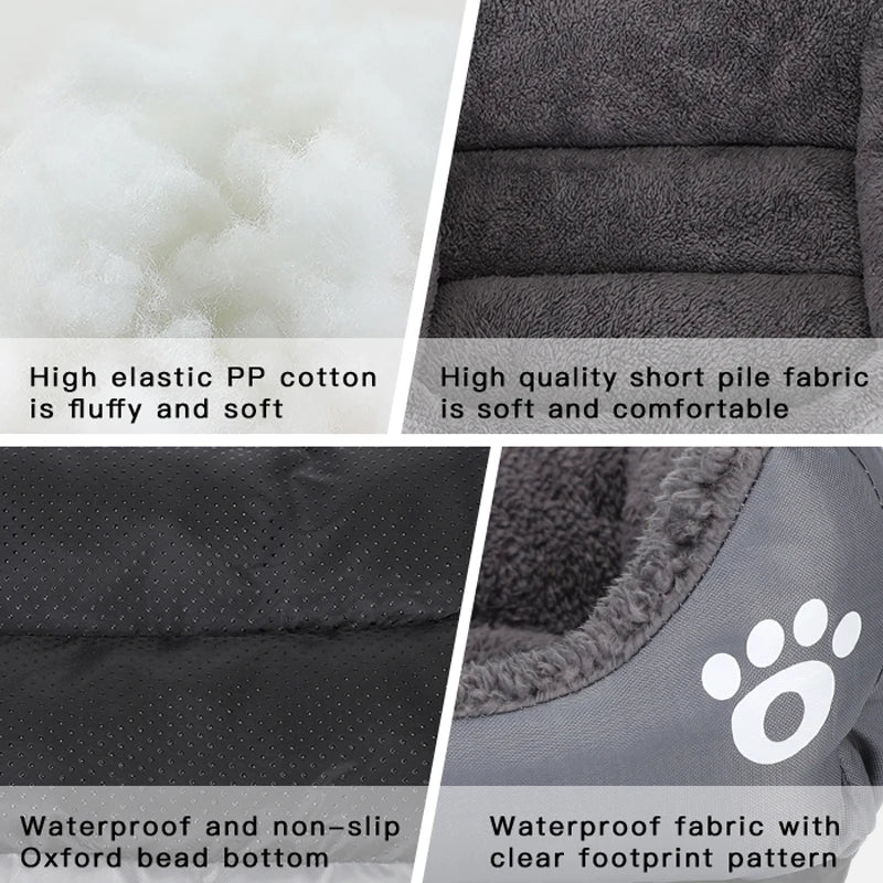 Dog Bed Winter Pet Beds Cat Sofa Accessories Small Big Cushion Dogs Pets Supplies Baskets Large Basket Mat Bedding Kennel Fluffy