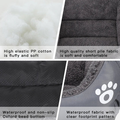 Dog Bed Winter Pet Beds Cat Sofa Accessories Small Big Cushion Dogs Pets Supplies Baskets Large Basket Mat Bedding Kennel Fluffy