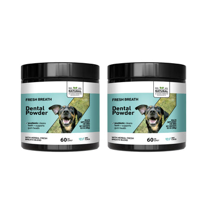 Mint Herbal Pet Teeth Powder - Anti-Tartar Formula for Dogs & Cats, Freshens Breath & Promotes Oral Health Naturally.