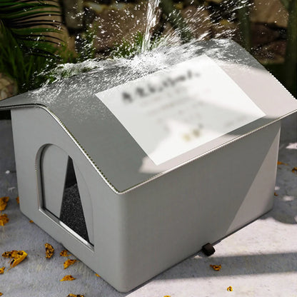 Stray Cat's House Waterproof Outdoor Feral Cats Houses Enclosed Pet Tent Cold Resistant Pet House Winter Warm for Winter Animal