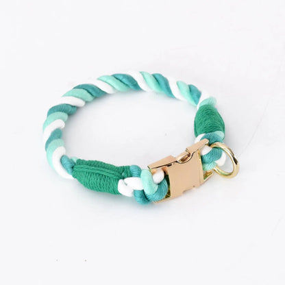 Rainbow Dog Collar Pet Puppy Walking Training Dog Collar with Metal Buckle for Large Medium Small Strap Belt Cotton Dogs Collar