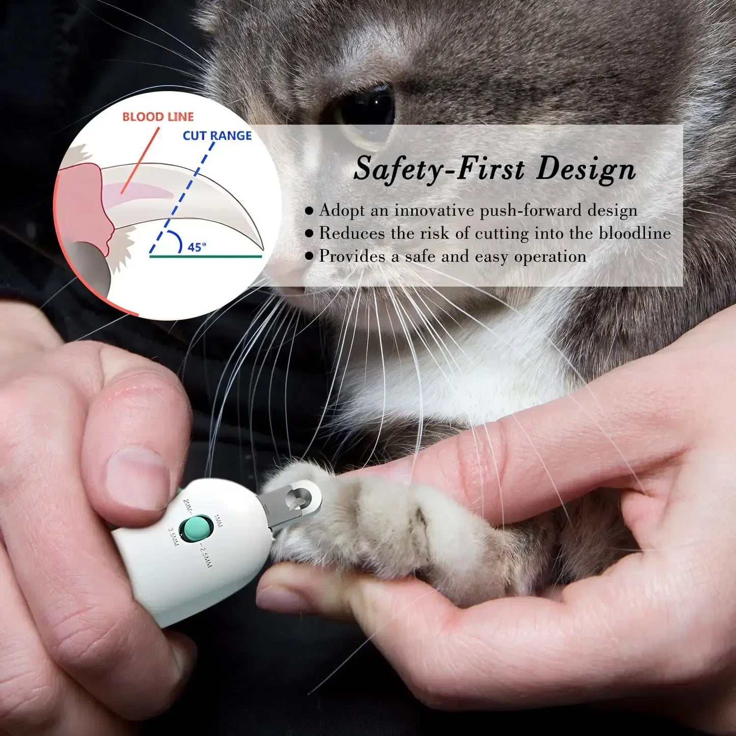Pet Cat Dog Nail Clipper Cutter Adjustable Hole with Nail File To Avoid Excessive Cutting Professional Grooming Tool