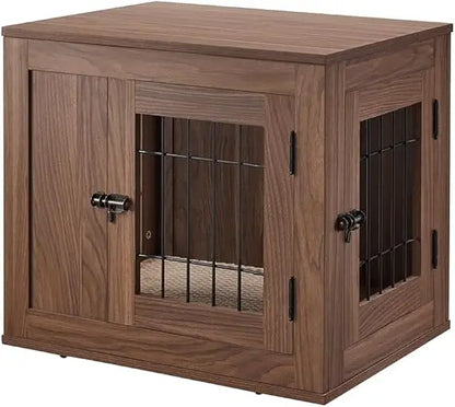 Furniture Style Dog Crate for Small Dogs, Cats, Min Pigs, Rabbit, Indoor Aesthetic Puppy Kennel, Modern Decorative Wood Wire Pe