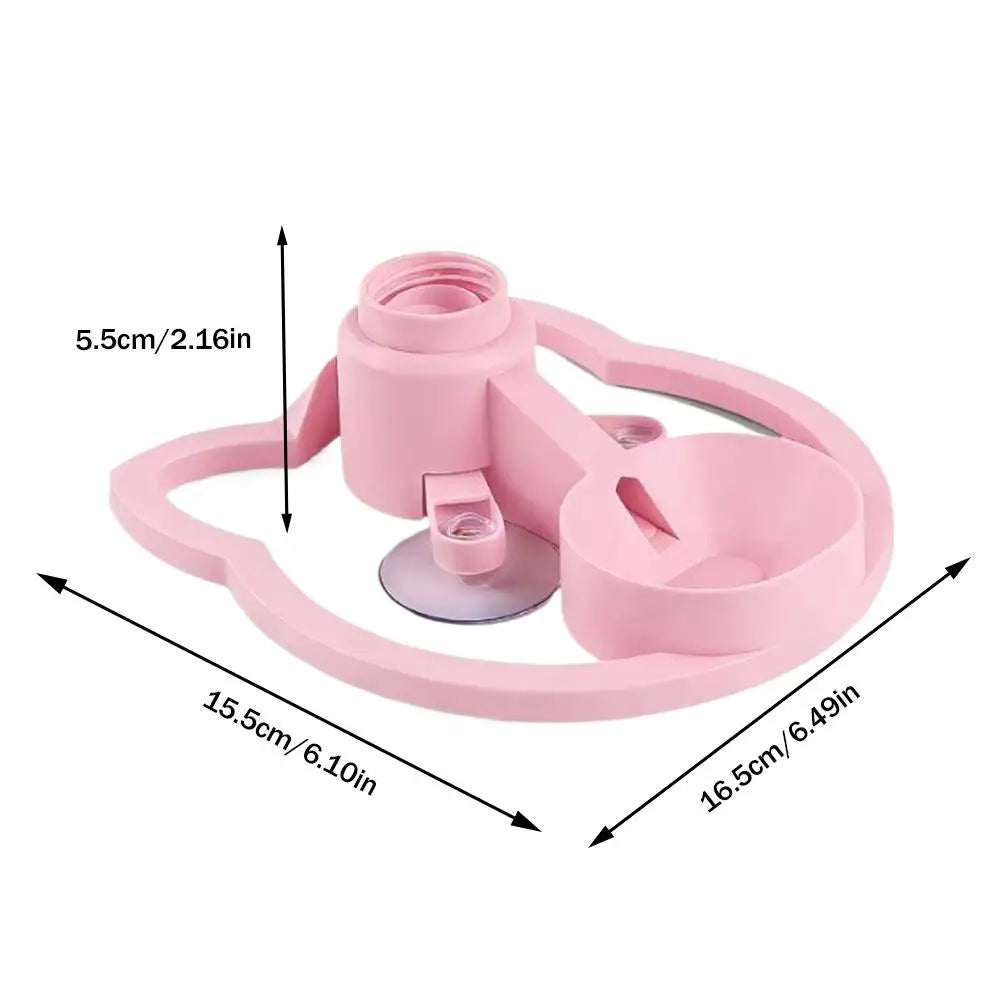 Gravity Automatic Water Renewal Cat Dispenser Non Plug-in Anti Overturn Splash Proof Suction Cup Bowl For Cat Small Dog