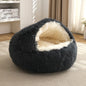 Pet Autumn and Winter Warm Shell Semi-Enclosed Cat Bed Pure Cotton Pet Cat Bed Semi-Enclosed Dog Bed Dog Bed Enclosed Cat Bed