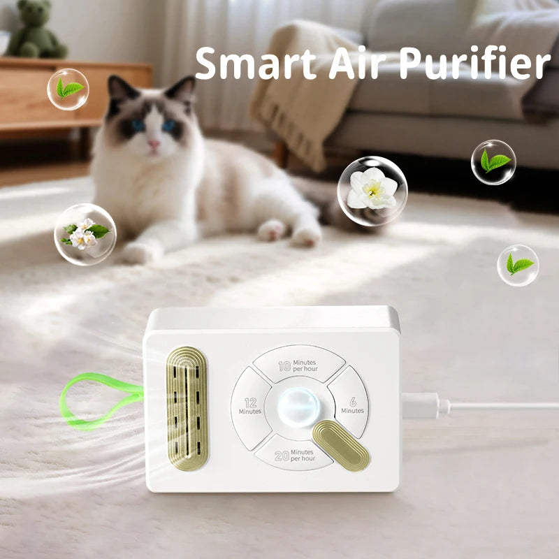 1PC, Pet cat air purifier, built-in sensor, automatic stop and run, USB power supply, purified air, clean air, fresh air, purifi