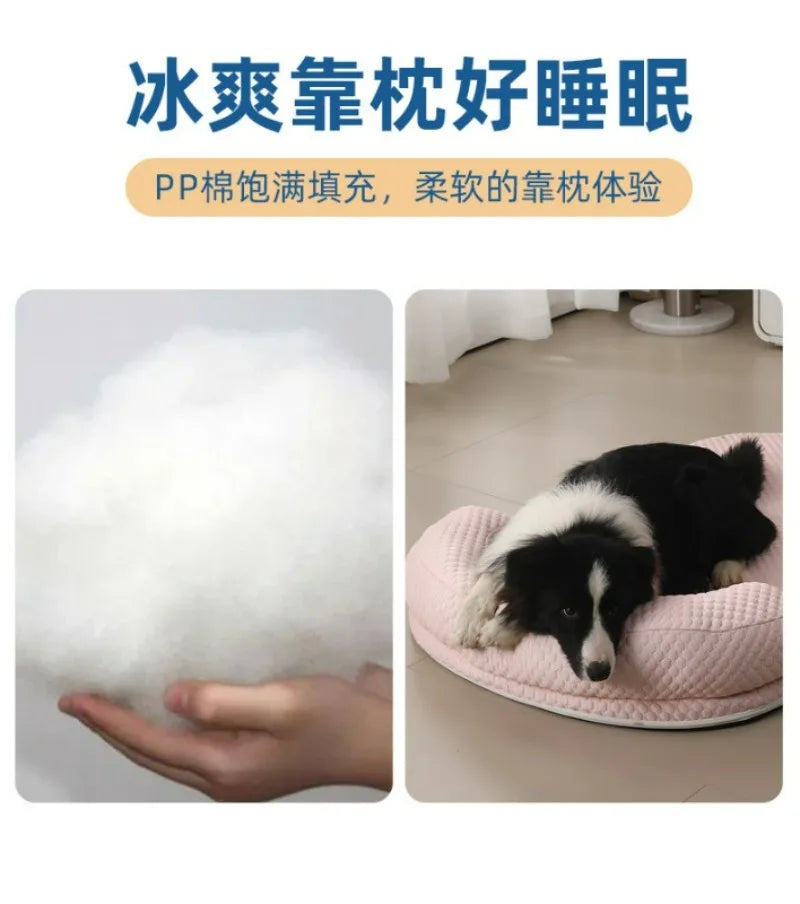 Pet Ice Cooling Mat Breathable Gel Self-Cooling Pad Washable Waterproof Dog Cat Bed for Small Medium Large Summer Cooling
