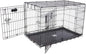 36-Inch Two-Door Wire Dog Crate with 5-Point Locking System for Medium Pets 50-70 lbs, Collapsible and Rust-Resistant