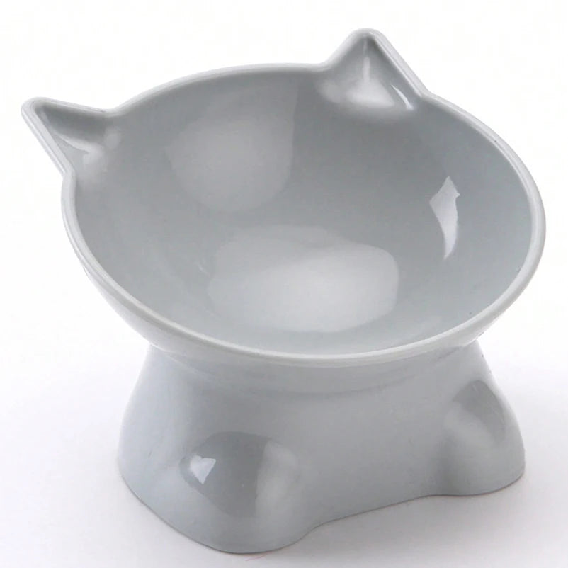 Hot-selling Nordic style pet bowl, cervical vertebra protection cat bowl anti-tip plastic inclined mouth cat bowl pet supplies