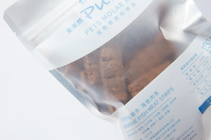 SHOUOK air-dried marine fish meat strips for Dogs with 92%meat content;100%nature;NO antibiotics;No Grains;