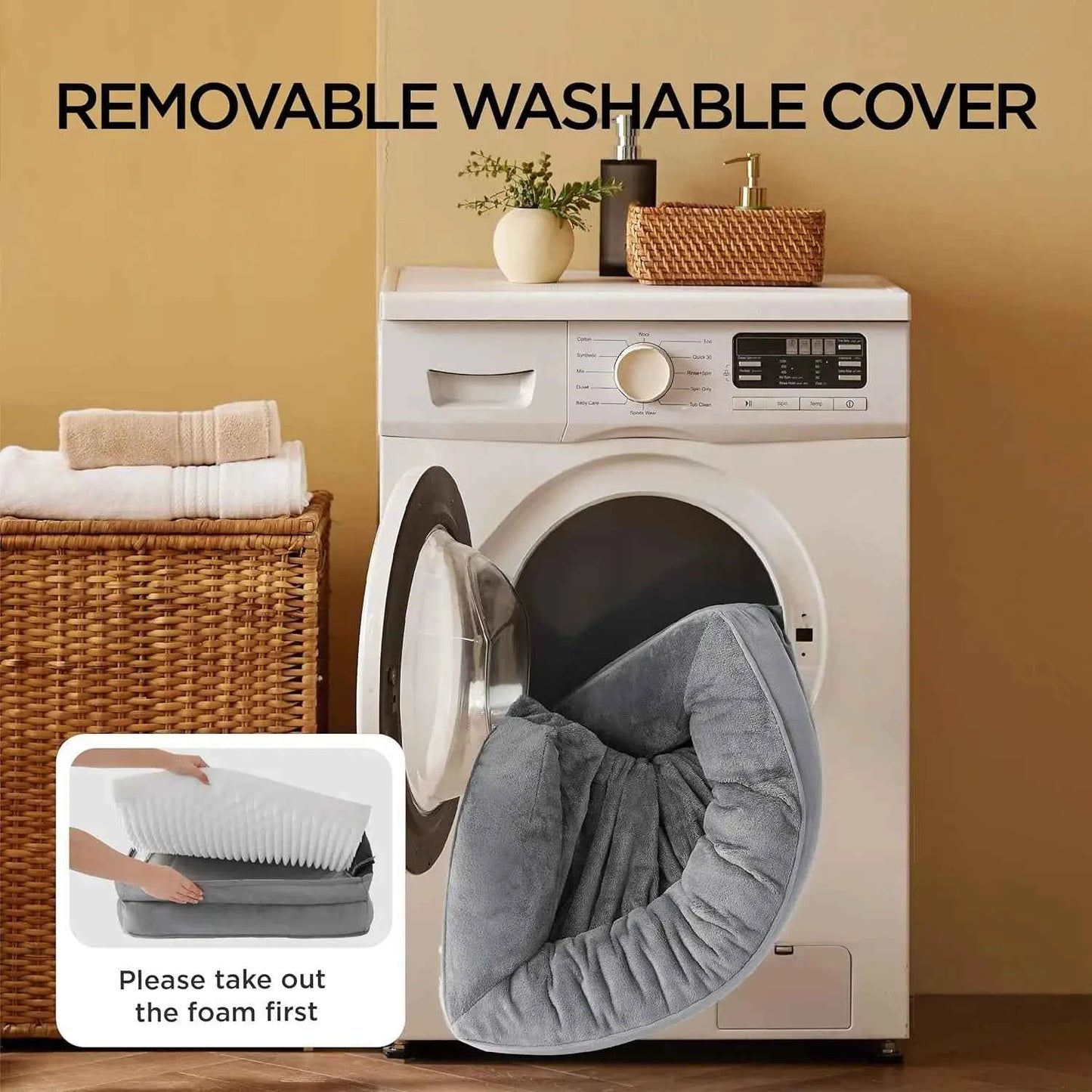 Winter Warm Orthopedic Dog Bed Waterproof Washable Comfort Cat Couch Sofa Medium Size Pet Bed Removable Cover Sofa for Cats Dogs