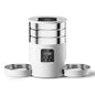 4.5L Intelligent Pet Feeder With Two Stainless Steel Bowls Button & WiFi APP Control Cat/Dogs Timed Food Automatic Dispenser