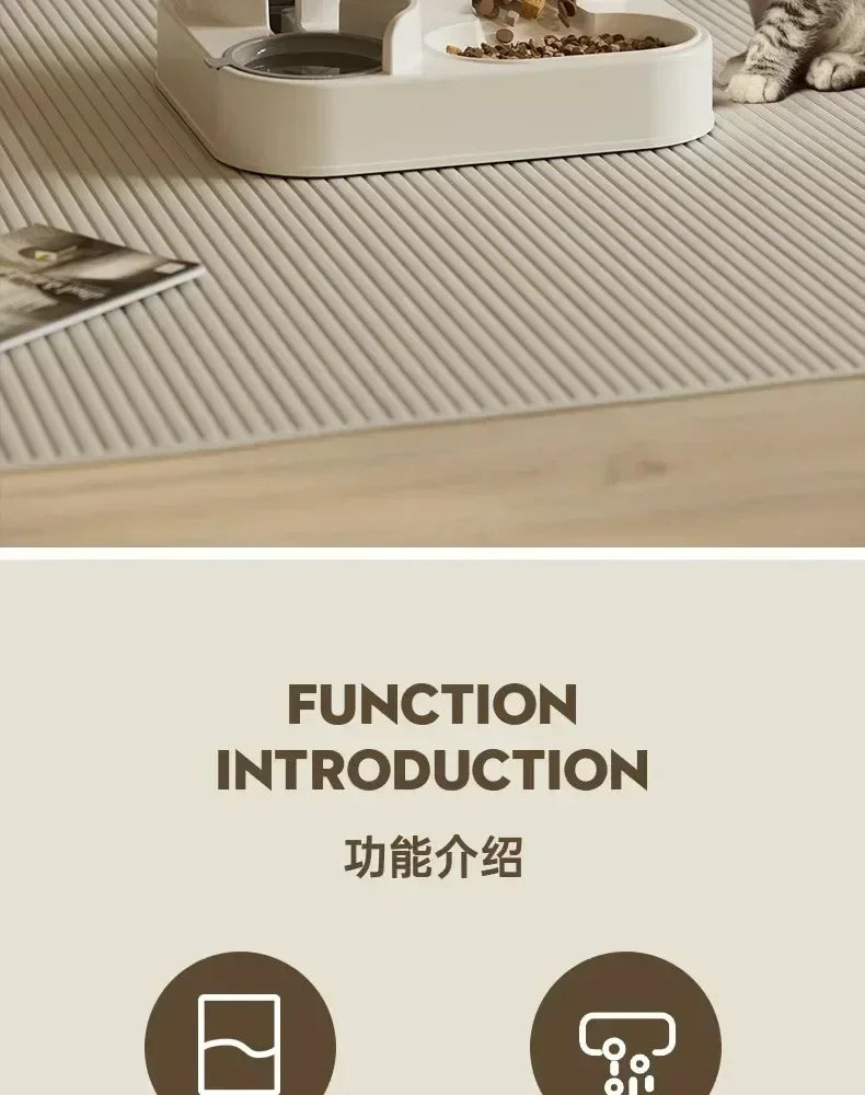 KJ Automatic Feeder Dog Cat Food Bowl with Water Fountain Large Capacity Pet Food Storage Dispenser Container Puppy Pet BB