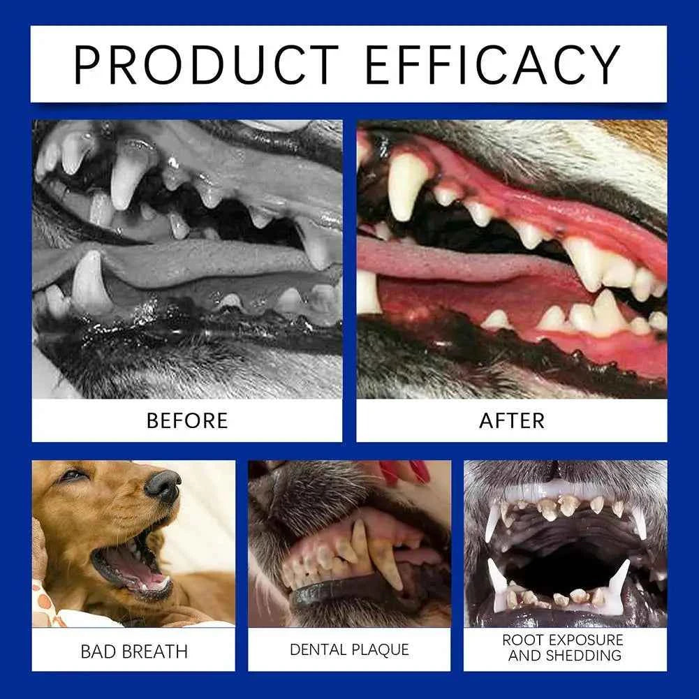 Dog Teeth Cleaning Powder  Prevents Tartar Eliminates Oral Odors Plaque Remover Dental Cleaning Powder